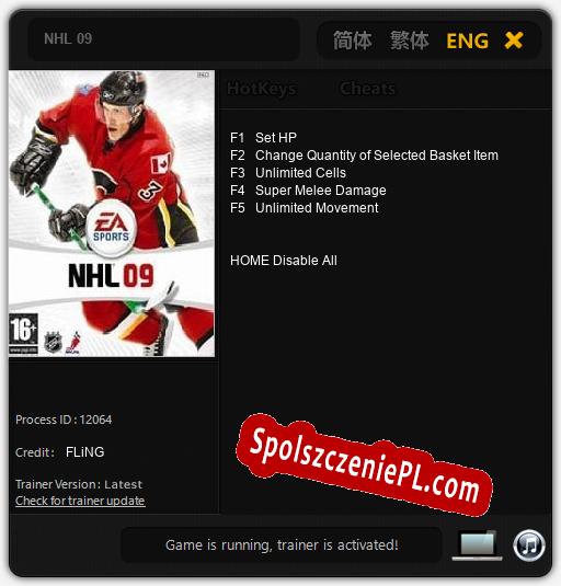 NHL 09: Trainer +5 [v1.7]