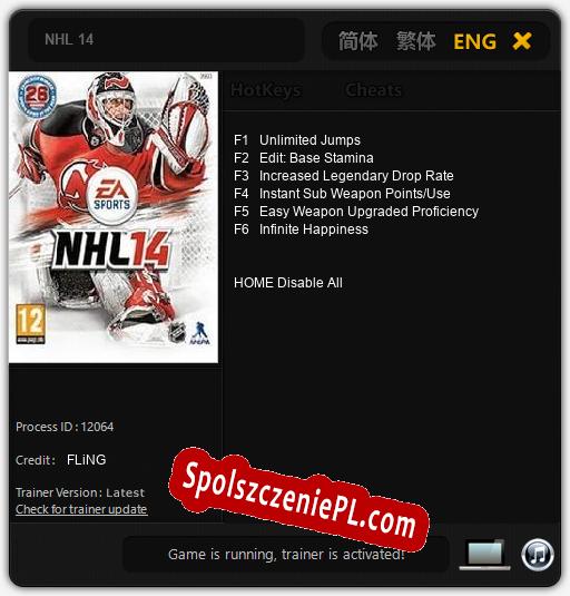 NHL 14: Trainer +6 [v1.6]