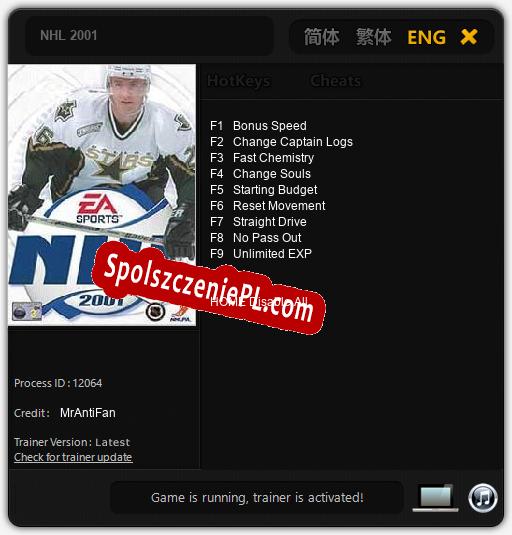 NHL 2001: Treinador (V1.0.38)