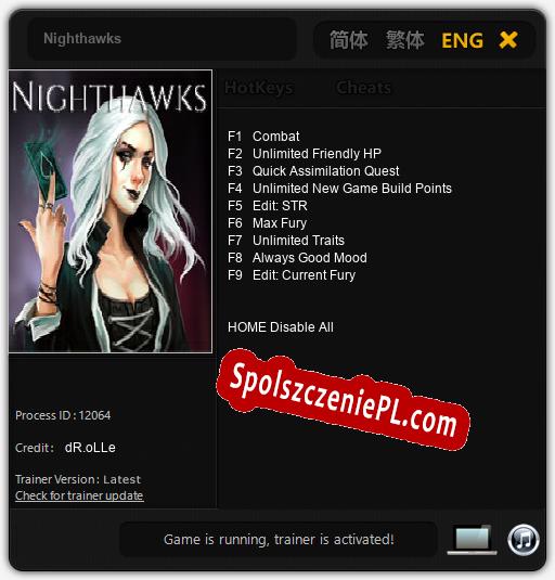 Nighthawks: Cheats, Trainer +9 [dR.oLLe]