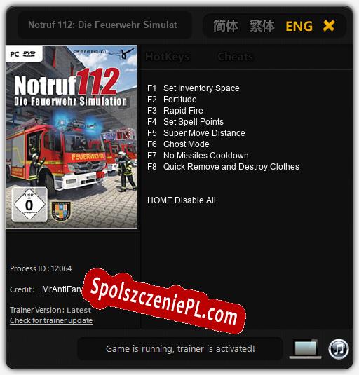 Notruf 112: Die Feuerwehr Simulation: Treinador (V1.0.19)