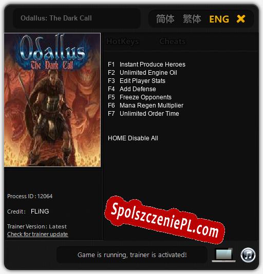 Odallus: The Dark Call: Trainer +7 [v1.3]