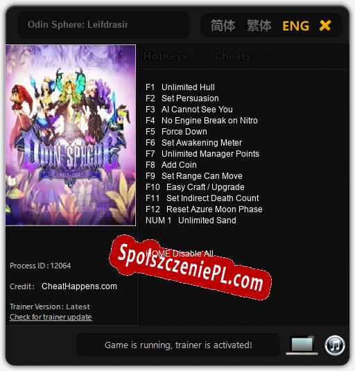 Odin Sphere: Leifdrasir: Cheats, Trainer +13 [CheatHappens.com]