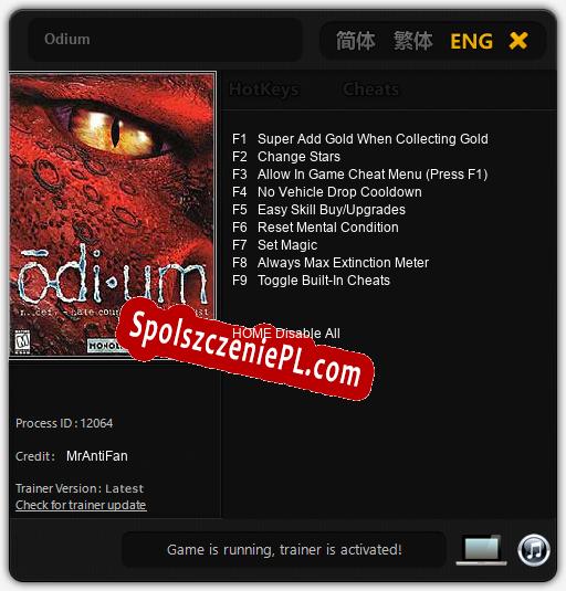 Odium: Trainer +9 [v1.5]