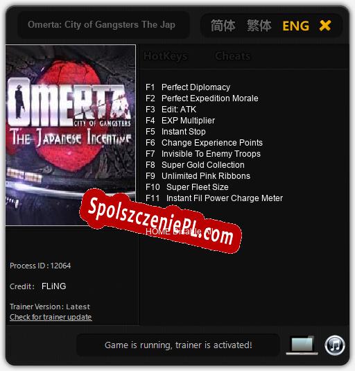 Omerta: City of Gangsters The Japanese Incentive: Treinador (V1.0.83)