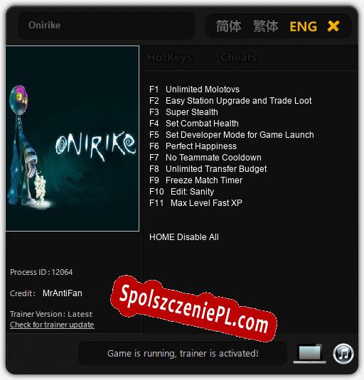 Onirike: Treinador (V1.0.74)