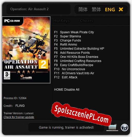 Operation: Air Assault 2: Cheats, Trainer +12 [FLiNG]