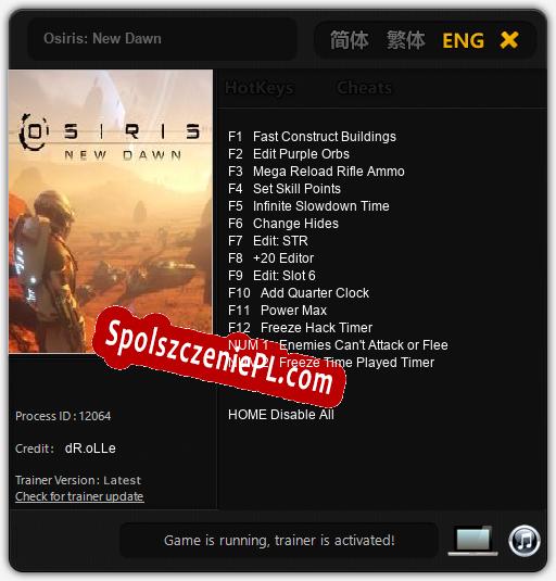 Osiris: New Dawn: Cheats, Trainer +14 [dR.oLLe]