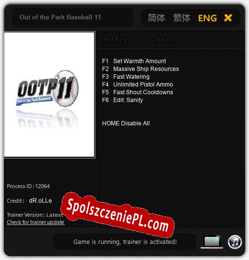 Out of the Park Baseball 11: Treinador (V1.0.7)