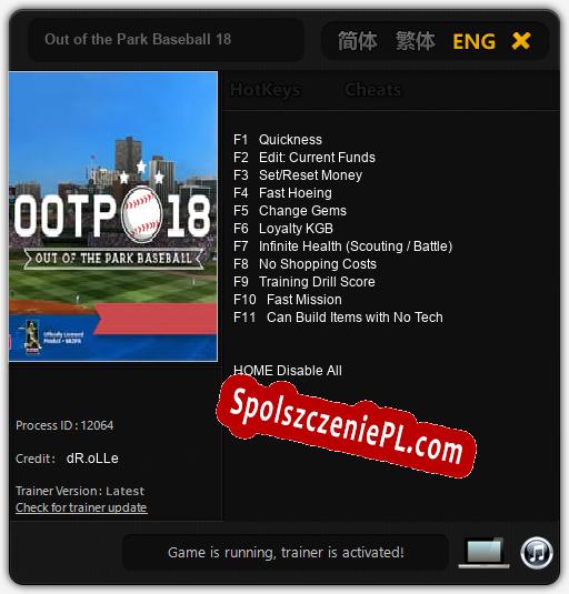 Out of the Park Baseball 18: Treinador (V1.0.33)