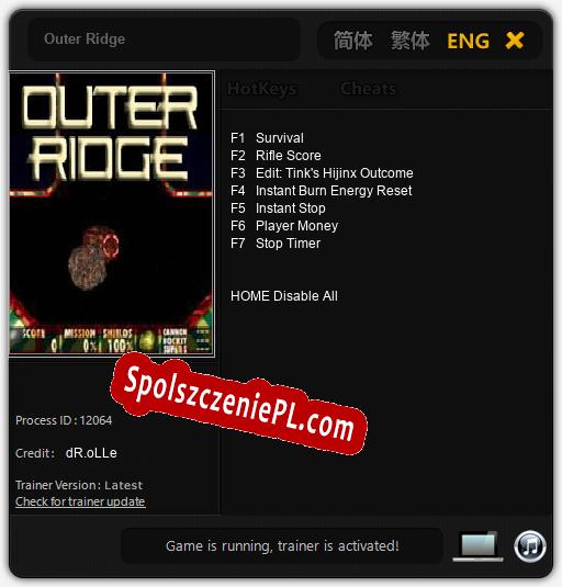 Outer Ridge: Trainer +7 [v1.7]