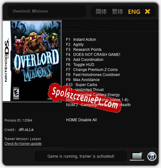 Overlord: Minions: Treinador (V1.0.16)