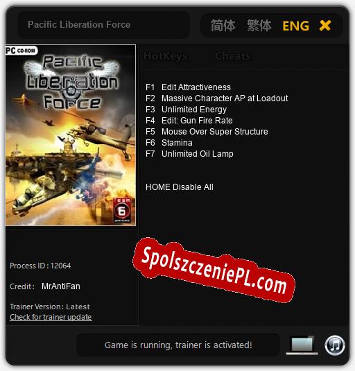 Pacific Liberation Force: Trainer +7 [v1.3]