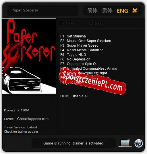 Paper Sorcerer: Cheats, Trainer +11 [CheatHappens.com]