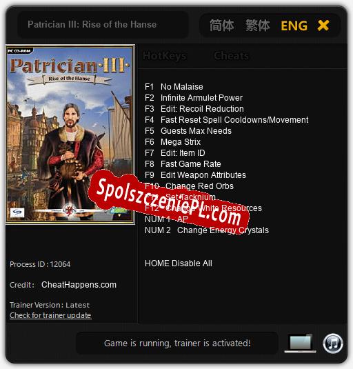 Patrician III: Rise of the Hanse: Cheats, Trainer +14 [CheatHappens.com]