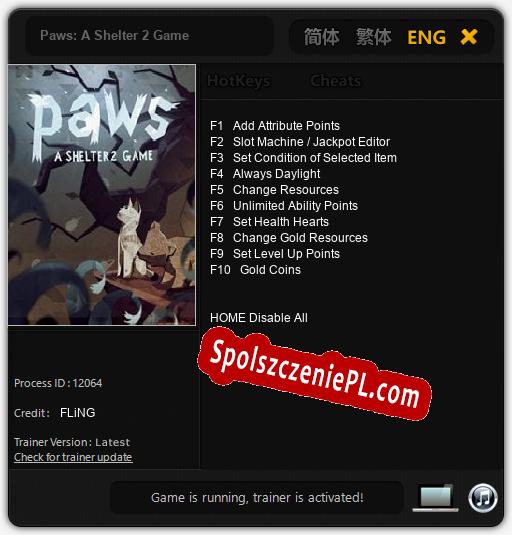 Paws: A Shelter 2 Game: Trainer +10 [v1.2]