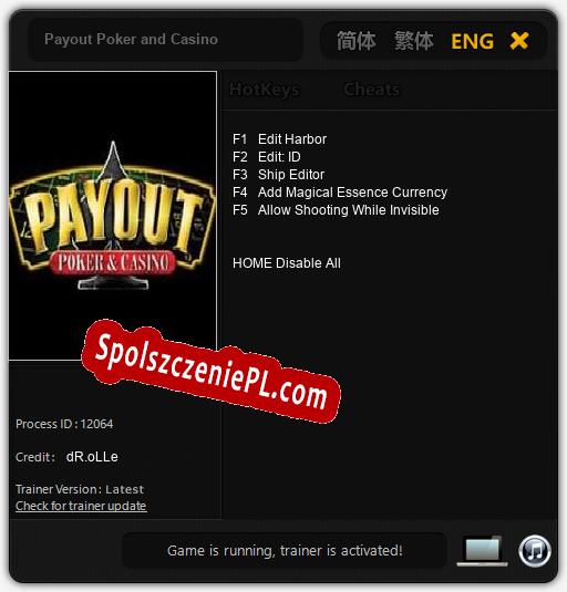 Treinador liberado para Payout Poker and Casino [v1.0.5]