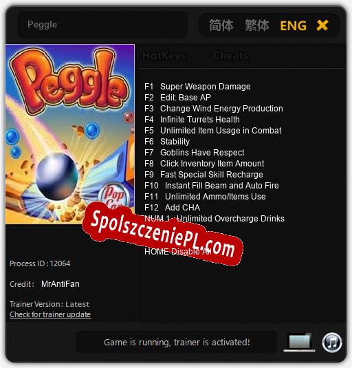 Peggle: Trainer +13 [v1.2]