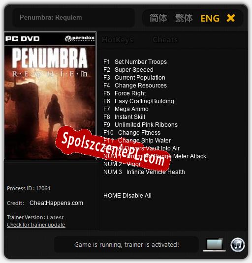 Penumbra: Requiem: Treinador (V1.0.22)