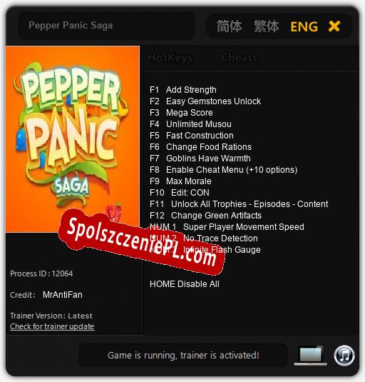 Pepper Panic Saga: Treinador (V1.0.59)