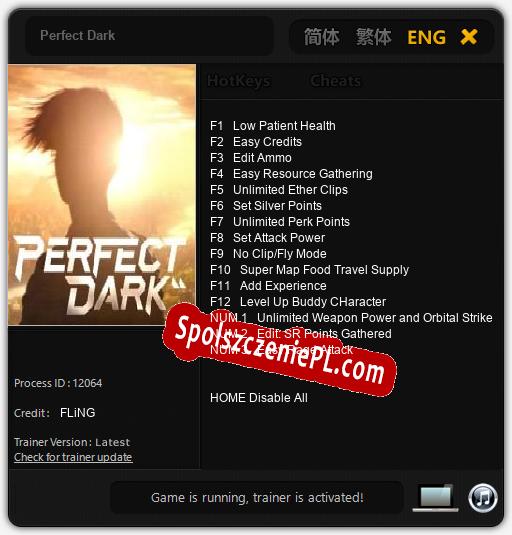 Perfect Dark: Cheats, Trainer +15 [FLiNG]