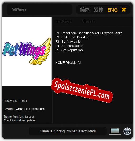 PetWings: Cheats, Trainer +5 [CheatHappens.com]