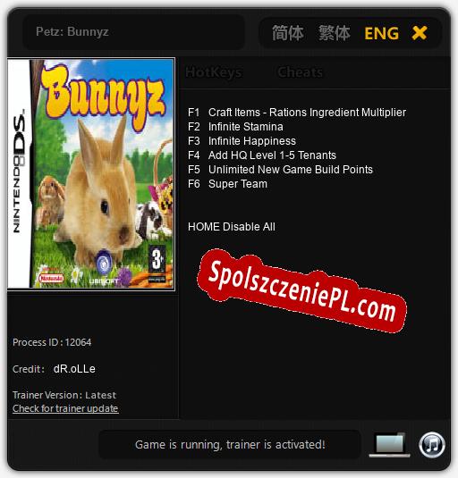 Treinador liberado para Petz: Bunnyz [v1.0.7]