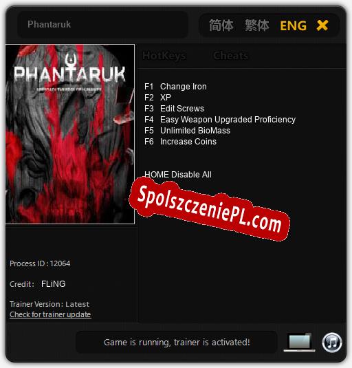 Phantaruk: Trainer +6 [v1.5]