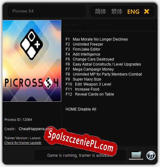 Picross S4: Trainer +12 [v1.4]