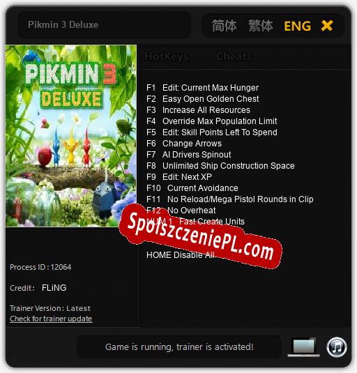 Pikmin 3 Deluxe: Trainer +13 [v1.3]