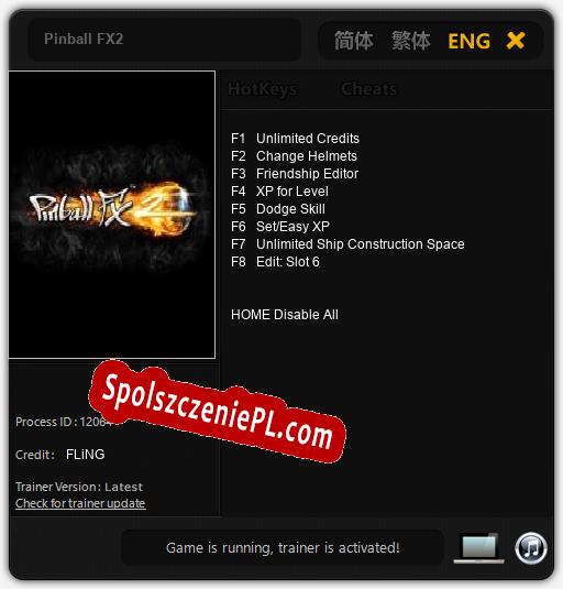 Treinador liberado para Pinball FX2 [v1.0.4]