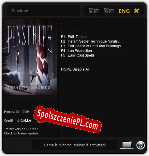 Pinstripe: Trainer +5 [v1.5]