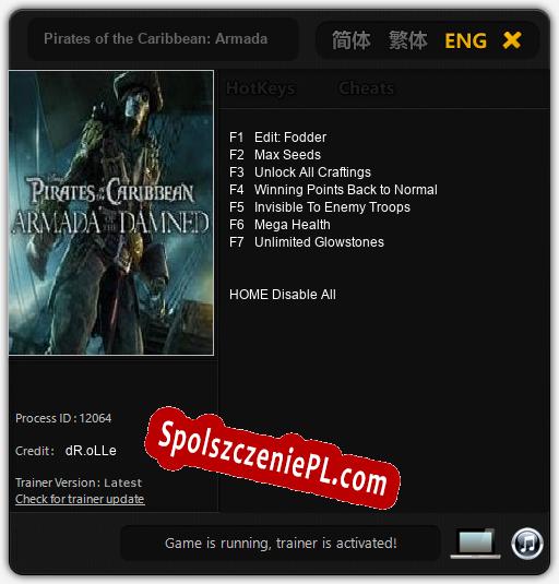 Pirates of the Caribbean: Armada of the Damned: Trainer +7 [v1.5]