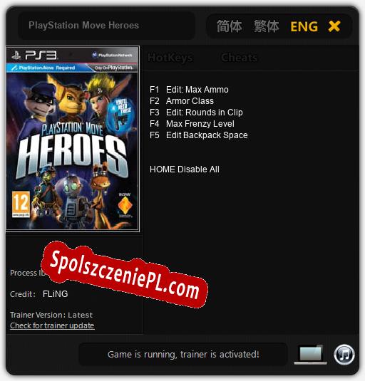 Treinador liberado para PlayStation Move Heroes [v1.0.6]