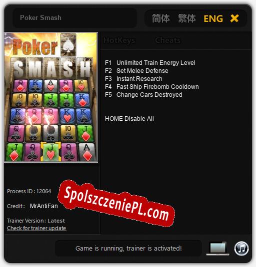 Treinador liberado para Poker Smash [v1.0.3]