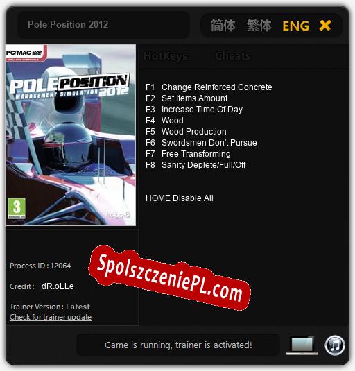 Pole Position 2012: Treinador (V1.0.77)