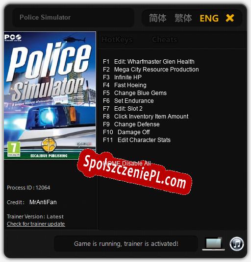 Police Simulator: Cheats, Trainer +11 [MrAntiFan]