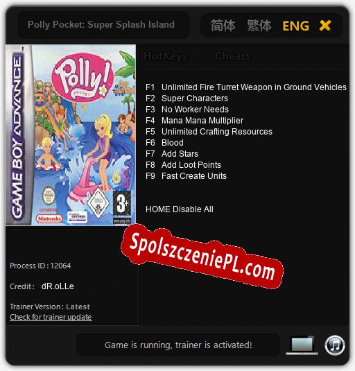 Polly Pocket: Super Splash Island: Treinador (V1.0.68)