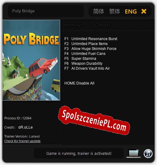 Poly Bridge: Cheats, Trainer +7 [dR.oLLe]