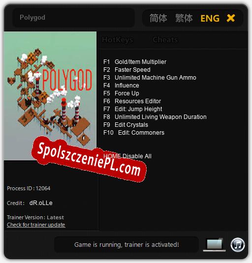 Polygod: Cheats, Trainer +10 [dR.oLLe]