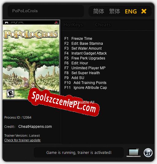 PoPoLoCrois: Trainer +11 [v1.8]