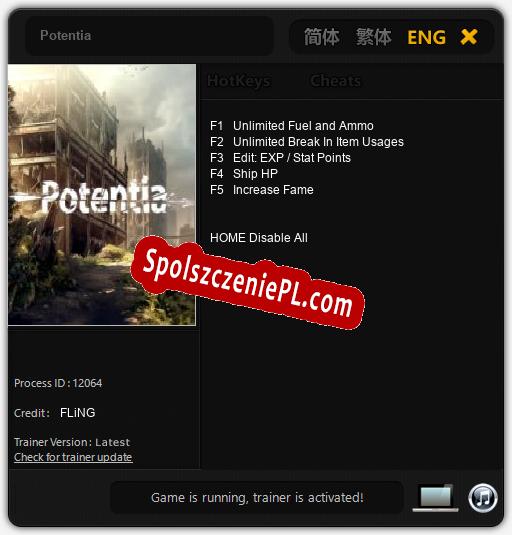 Potentia: Trainer +5 [v1.8]