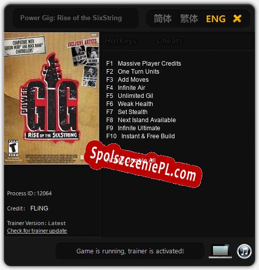 Power Gig: Rise of the SixString: Cheats, Trainer +10 [FLiNG]