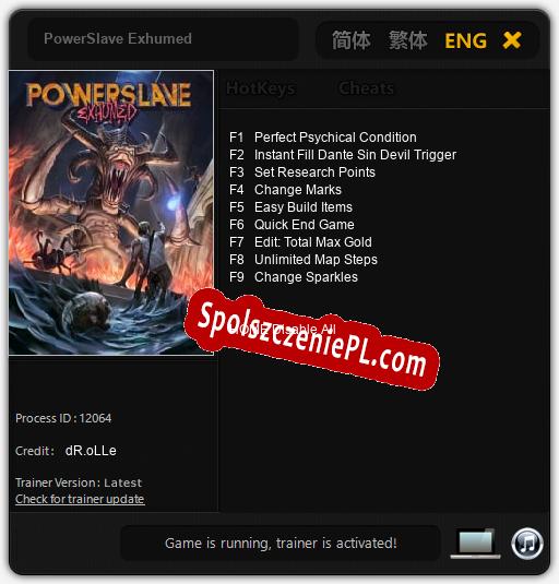 PowerSlave Exhumed: Cheats, Trainer +9 [dR.oLLe]