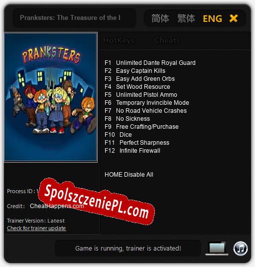 Pranksters: The Treasure of the Indians: Treinador (V1.0.99)