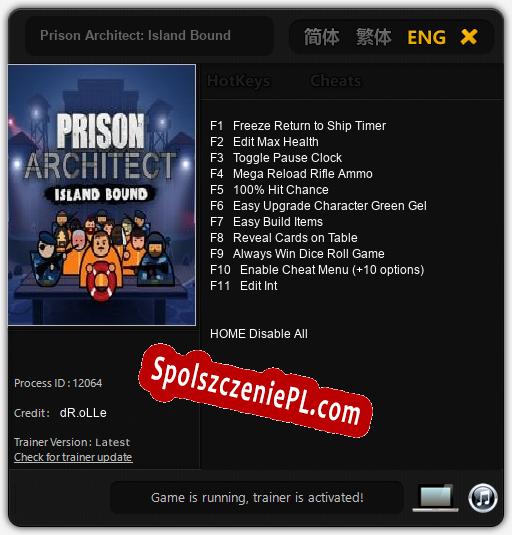 Prison Architect: Island Bound: Treinador (V1.0.44)