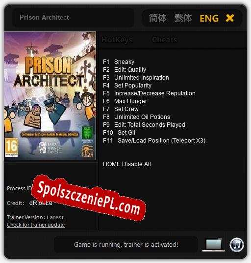 Prison Architect: Treinador (V1.0.25)