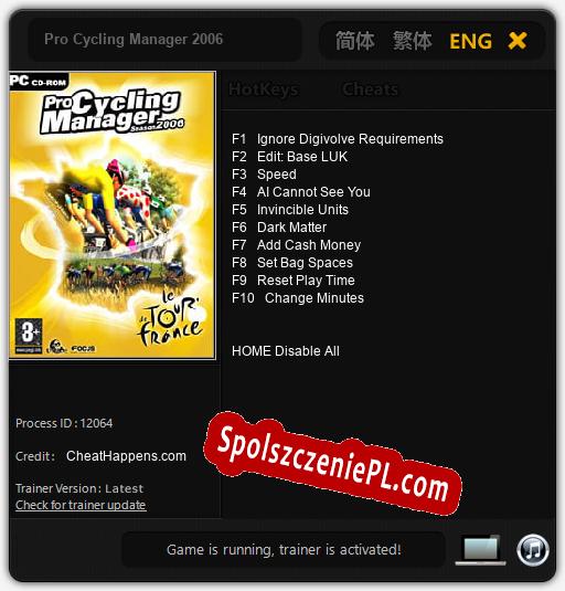 Pro Cycling Manager 2006: Trainer +10 [v1.6]