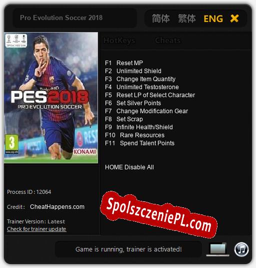 Pro Evolution Soccer 2018: Treinador (V1.0.19)