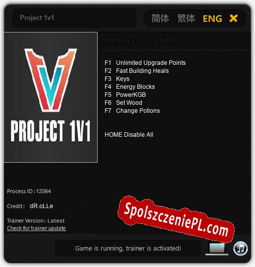 Project 1v1: Trainer +7 [v1.9]